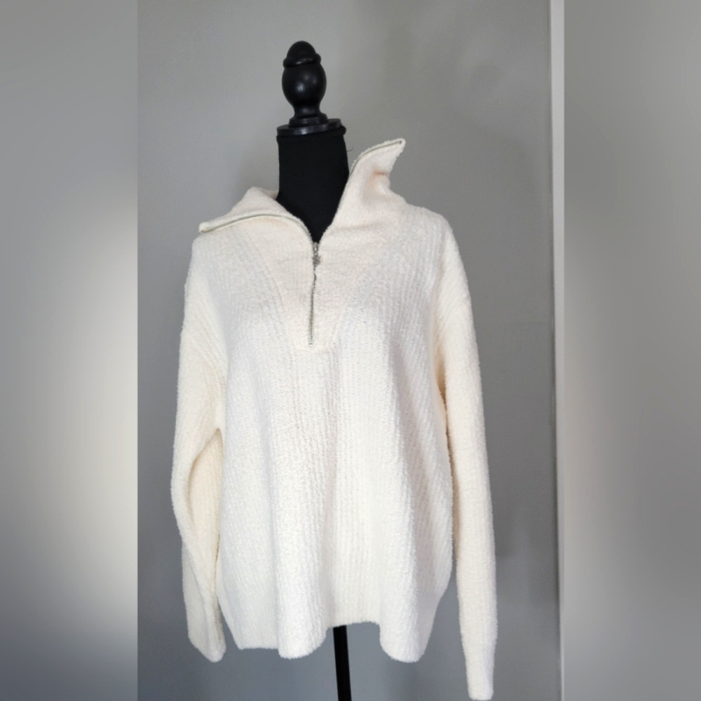 NWT Victoria's Secret Chenille Quarter Zip Sweater